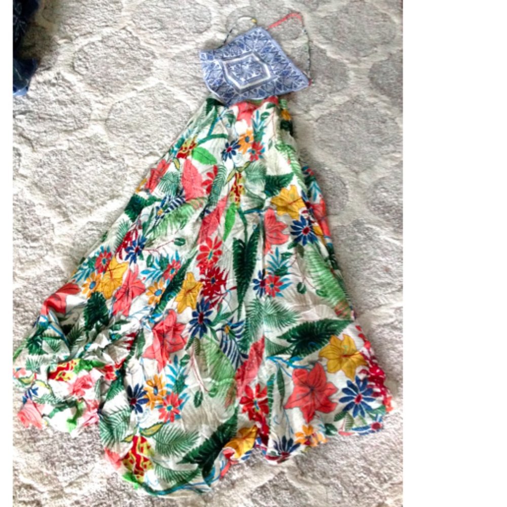 HP 🎉🌻FARM Rio Handkerchief Vintage Garden Dress - Picture 1 of 12